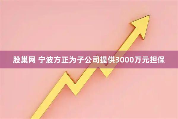 股巢网 宁波方正为子公司提供3000万元担保