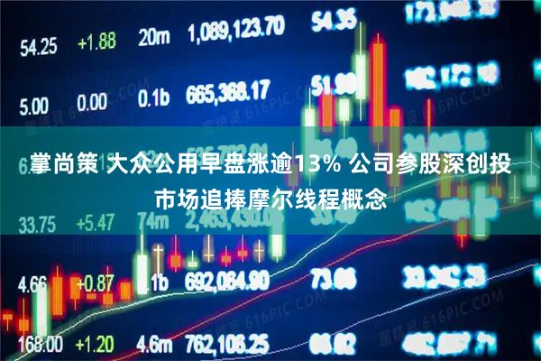 掌尚策 大众公用早盘涨逾13% 公司参股深创投市场追捧摩尔线程概念